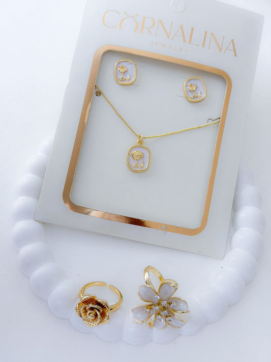 Set de Topo y collar, Anillos Elssa