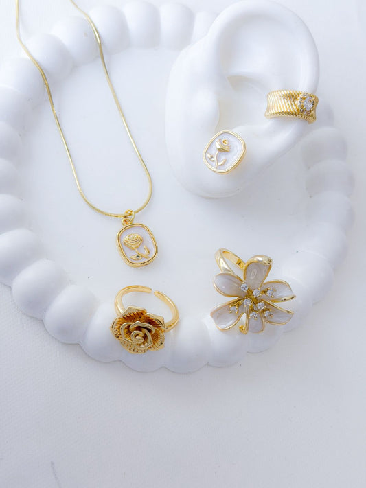 Set de Topo y collar, Anillos Elssa